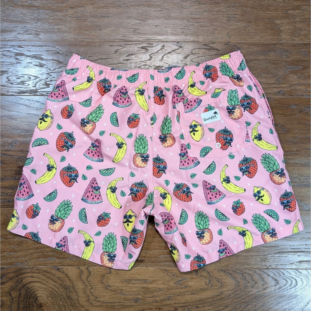 Boardies Medium Mens Swim Trunks Shorts Fruit Cocktail Tropical Pink 32/36 - Picture 5 of 7